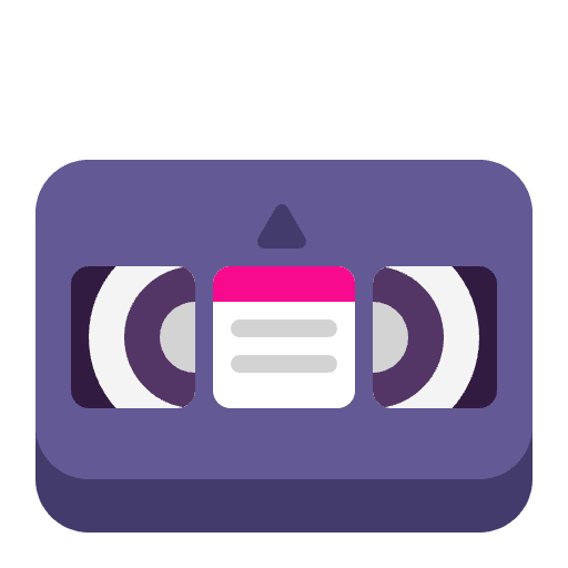 Videocassette Flat Emoji from Fluent Emoji Flat Set