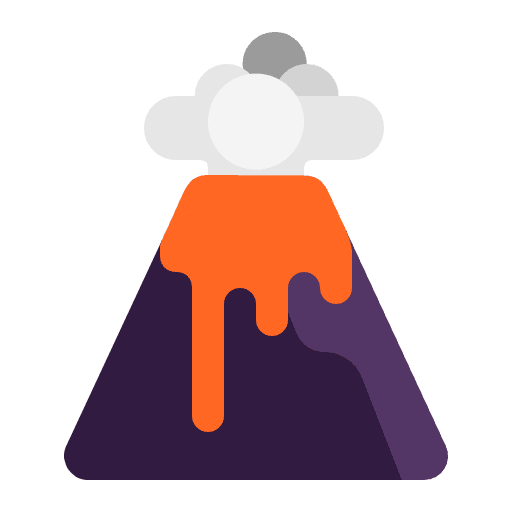 Volcano Flat Emoji from Fluent Emoji Flat Set