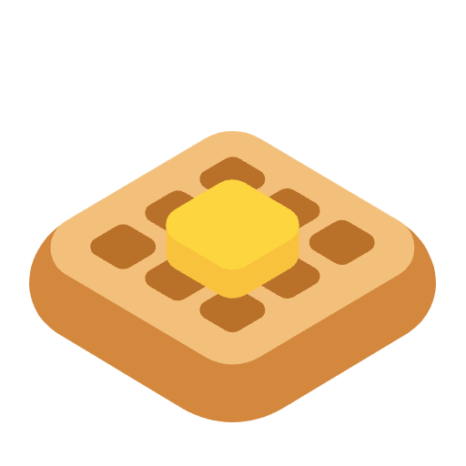 Waffle Flat Emoji from Fluent Emoji Flat Set