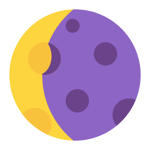 Waning Crescent Moon Flat Emoji from Fluent Emoji Flat Set