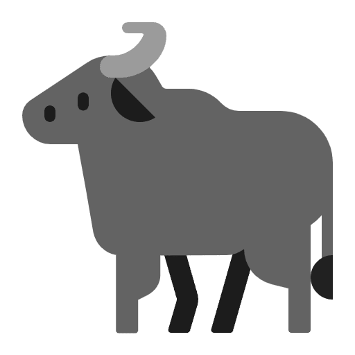 Water Buffalo Flat Emoji from Fluent Emoji Flat Set