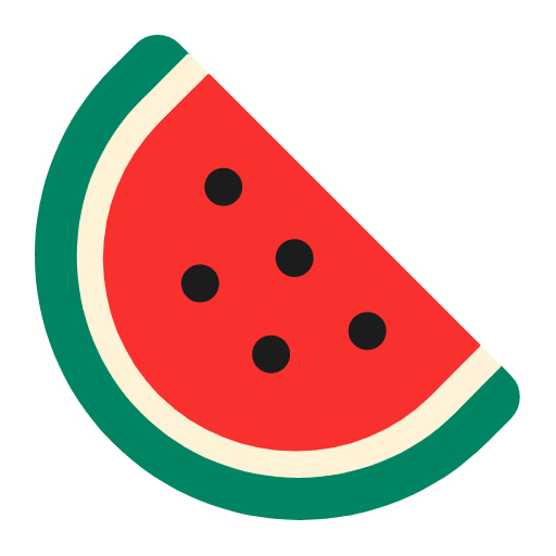 Watermelon Flat Emoji from Fluent Emoji Flat Set