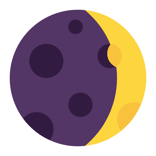 Waxing Crescent Moon Flat Emoji from Fluent Emoji Flat Set