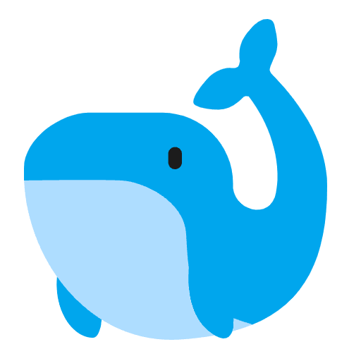 Whale Flat Emoji from Fluent Emoji Flat Set