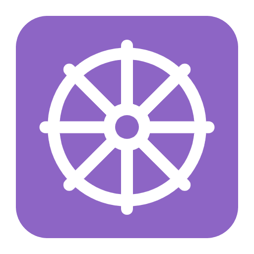 Wheel Of Dharma Flat Emoji from Fluent Emoji Flat Set