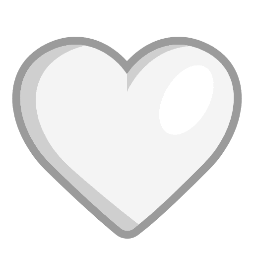White Heart Flat Emoji from Fluent Emoji Flat Set