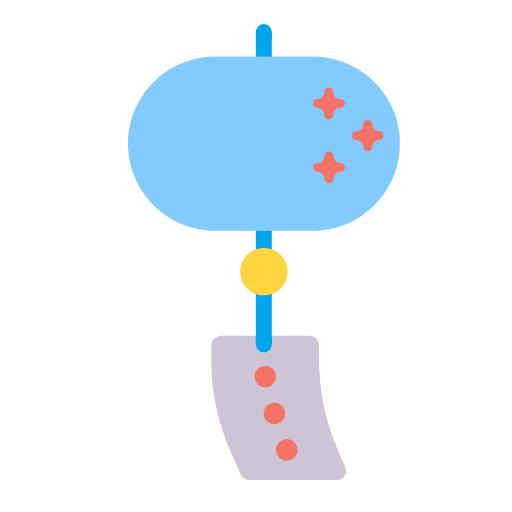 Wind Chime Flat Emoji from Fluent Emoji Flat Set