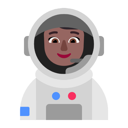 Woman Astronaut Flat Medium Dark Element from Fluent Emoji Flat Set