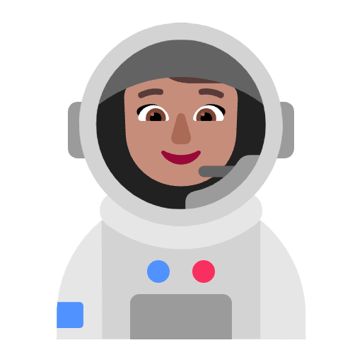 Woman Astronaut Flat Medium Element from Fluent Emoji Flat Set