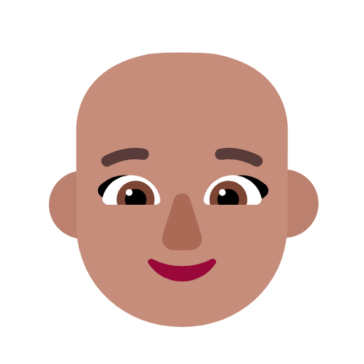 Woman Bald Flat Medium Element from Fluent Emoji Flat Set