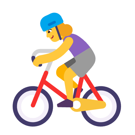 Woman Biking Flat Default Emoji from Fluent Emoji Flat Set