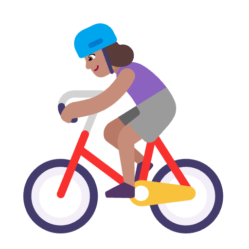 Woman Biking Flat Medium Emoji from Fluent Emoji Flat Set