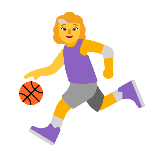 Woman Bouncing Ball Flat Default Emoji from Fluent Emoji Flat Set
