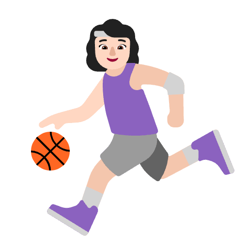 Woman Bouncing Ball Flat Light Emoji from Fluent Emoji Flat Set
