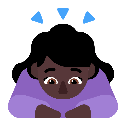 Woman Bowing Flat Dark Element from Fluent Emoji Flat Set