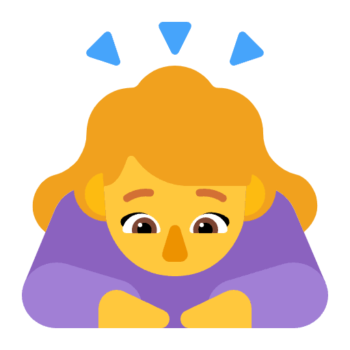Woman Bowing Flat Default Element from Fluent Emoji Flat Set