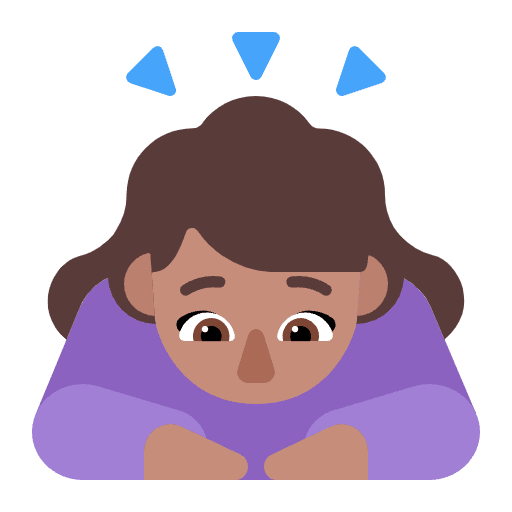 Woman Bowing Flat Medium Emoji from Fluent Emoji Flat Set