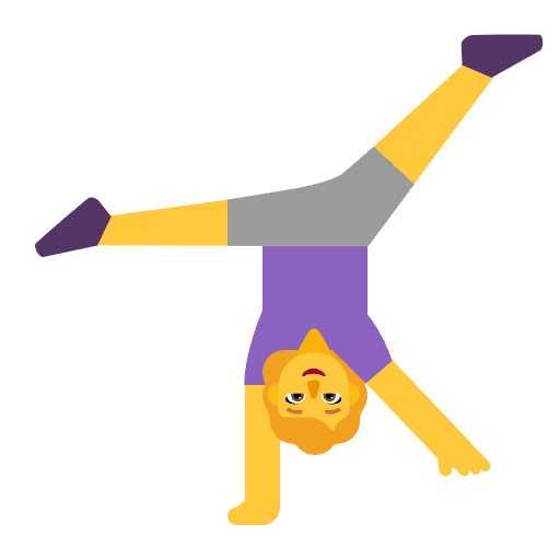 Woman Cartwheeling Flat Default Emoji from Fluent Emoji Flat Set
