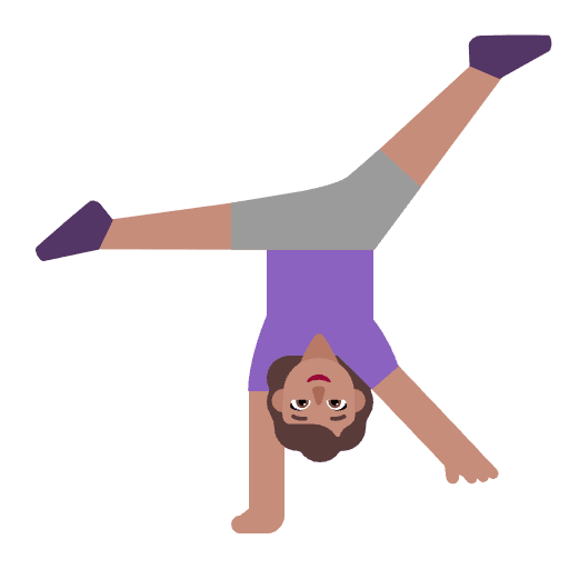 Woman Cartwheeling Flat Medium Emoji from Fluent Emoji Flat Set
