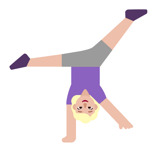 Woman Cartwheeling Flat Medium Light Emoji from Fluent Emoji Flat Set