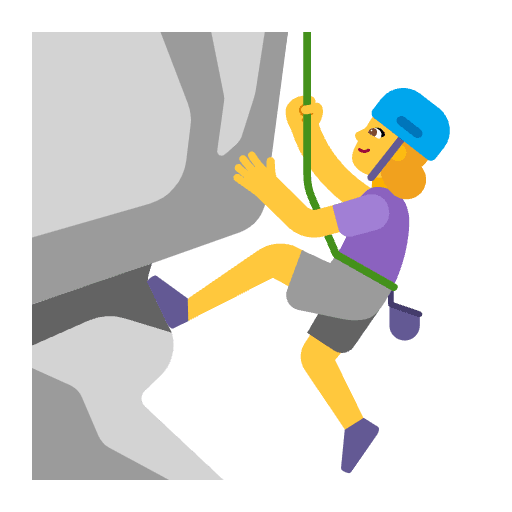 Woman Climbing Flat Default Emoji from Fluent Emoji Flat Set