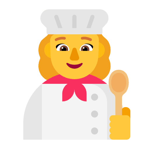 Woman Cook Flat Default Emoji from Fluent Emoji Flat Set