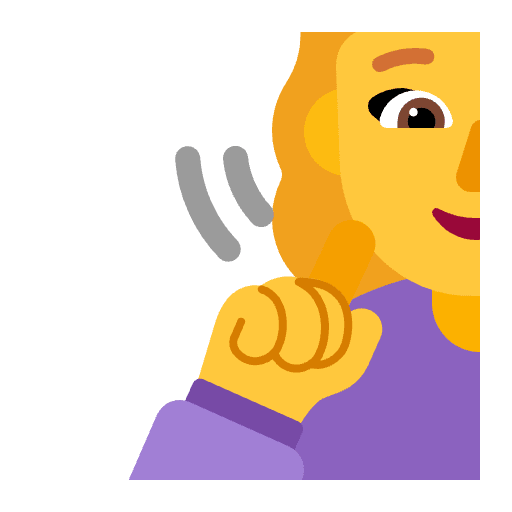Woman Deaf Flat Default Emoji from Fluent Emoji Flat Set