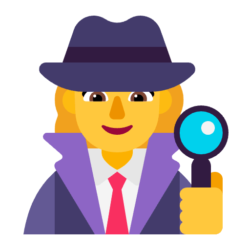 Woman Detective Flat Default Emoji from Fluent Emoji Flat Set