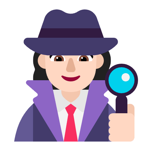 Woman Detective Flat Light Emoji from Fluent Emoji Flat Set