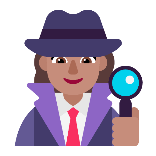 Woman Detective Flat Medium Emoji from Fluent Emoji Flat Set