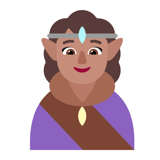 Woman Elf Flat Medium Emoji from Fluent Emoji Flat Set