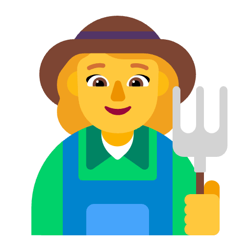 Woman Farmer Flat Default Element from Fluent Emoji Flat Set