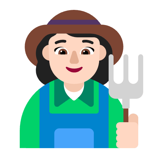 Woman Farmer Flat Light Emoji from Fluent Emoji Flat Set
