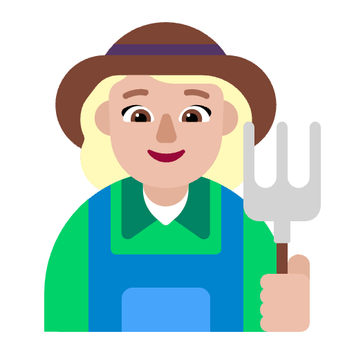 Woman Farmer Flat Medium Light Element from Fluent Emoji Flat Set