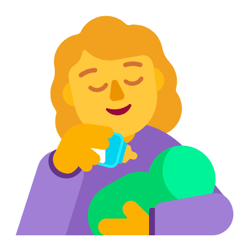 Woman Feeding Baby Flat Default Emoji from Fluent Emoji Flat Set