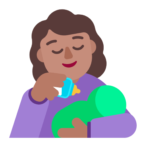 Woman Feeding Baby Flat Medium Emoji from Fluent Emoji Flat Set