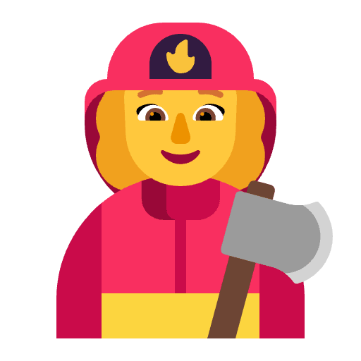 Woman Firefighter Flat Default Element from Fluent Emoji Flat Set