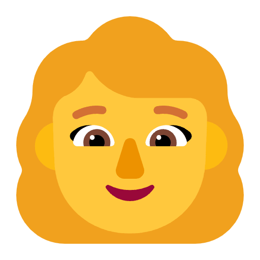 Woman Flat Default Emoji from Fluent Emoji Flat Set