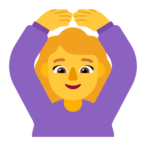 Woman Gesturing Ok Flat Default Emoji from Fluent Emoji Flat Set