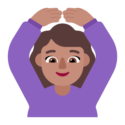 Woman Gesturing Ok Flat Medium Emoji from Fluent Emoji Flat Set