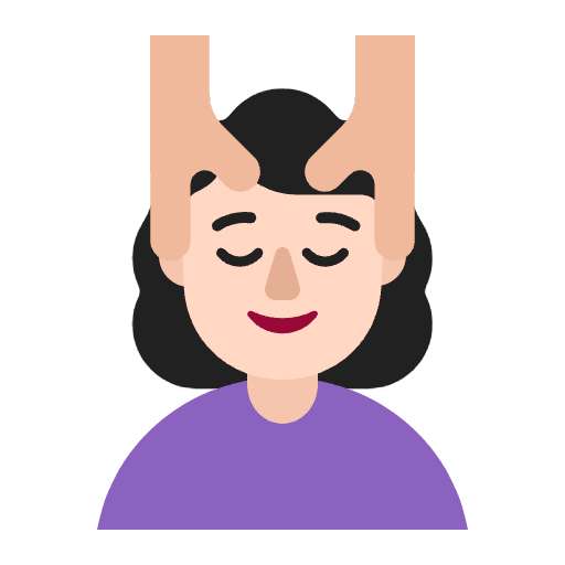 Woman Getting Massage Flat Light Emoji from Fluent Emoji Flat Set