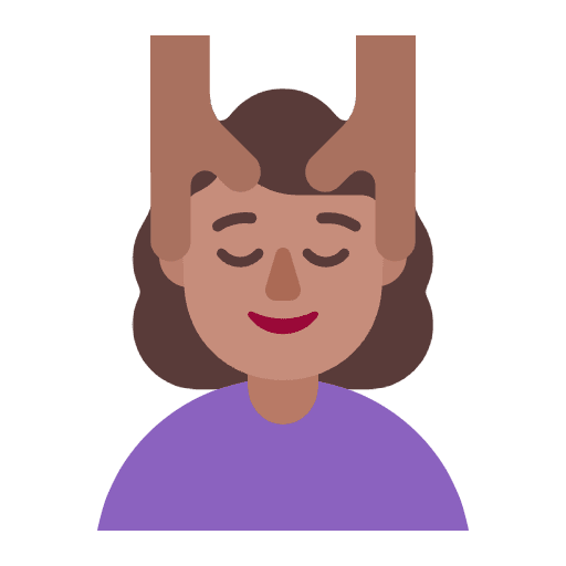 Woman Getting Massage Flat Medium Emoji from Fluent Emoji Flat Set
