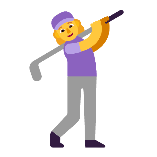 Woman Golfing Flat Default Element from Fluent Emoji Flat Set