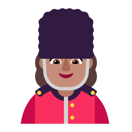 Woman Guard Flat Medium Emoji from Fluent Emoji Flat Set