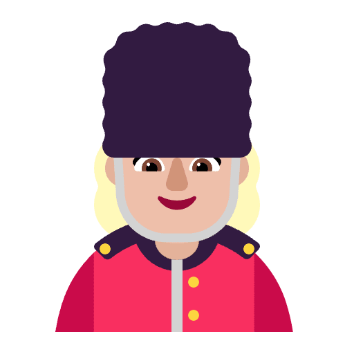 Woman Guard Flat Medium Light Emoji from Fluent Emoji Flat Set