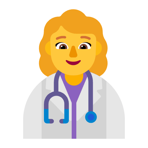 Woman Health Worker Flat Default Emoji from Fluent Emoji Flat Set