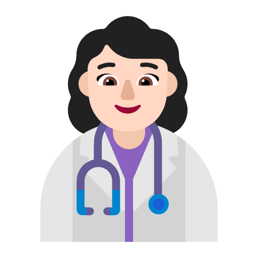 Woman Health Worker Flat Light Emoji from Fluent Emoji Flat Set