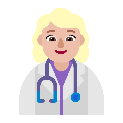 Woman Health Worker Flat Medium Light Emoji from Fluent Emoji Flat Set
