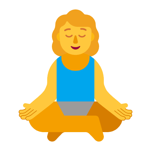 Woman In Lotus Position Flat Default Element from Fluent Emoji Flat Set