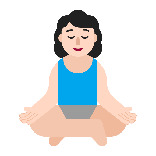 Woman In Lotus Position Flat Light Emoji from Fluent Emoji Flat Set